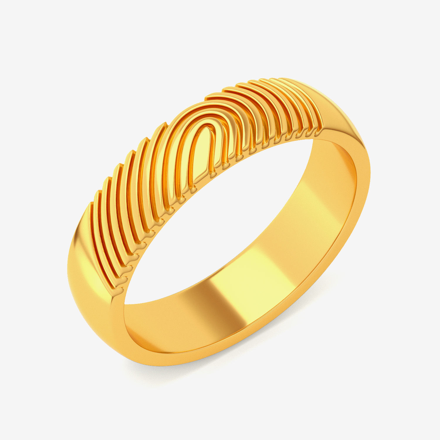 Gold Finger Print Ring