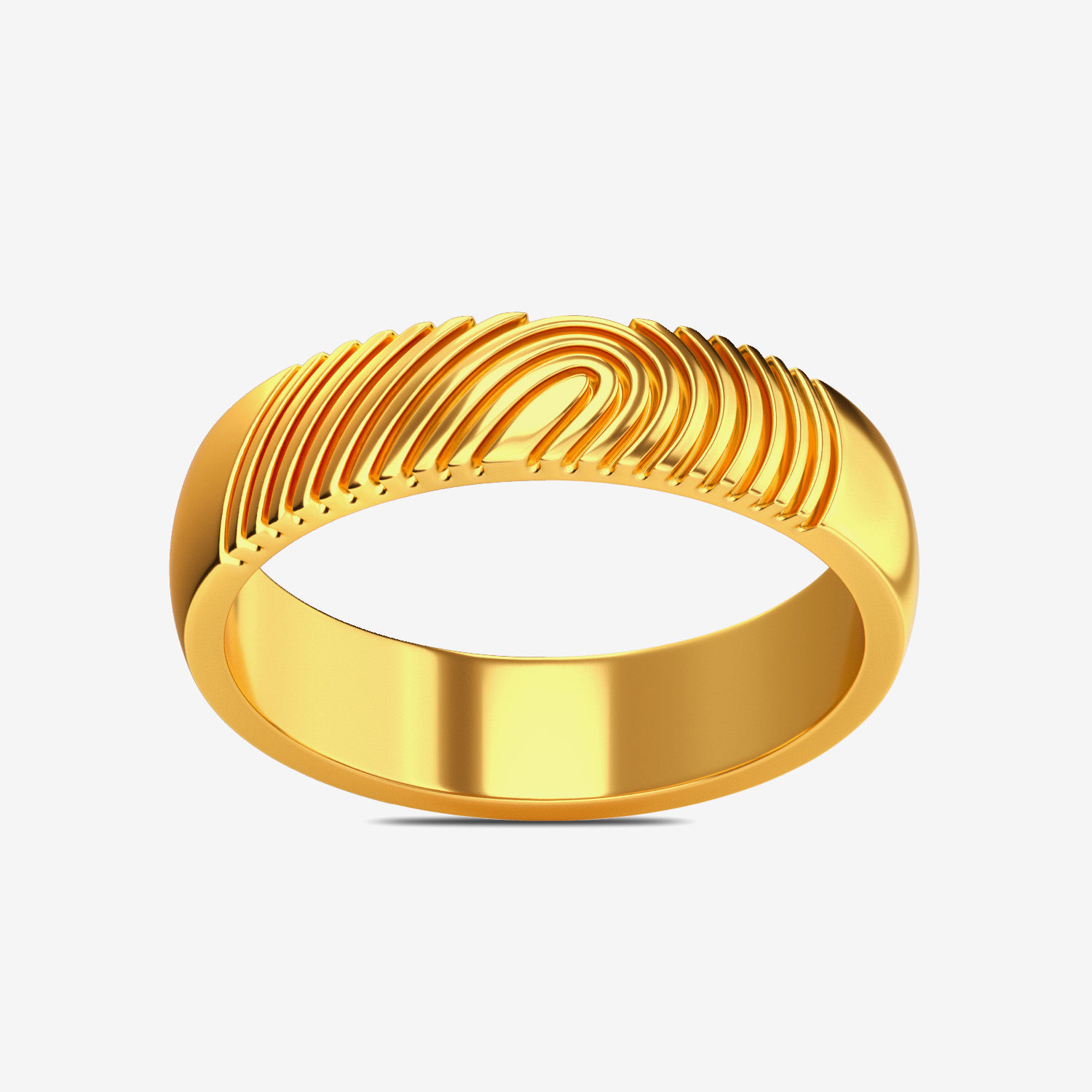 Gold Finger Print Ring alternate view 2