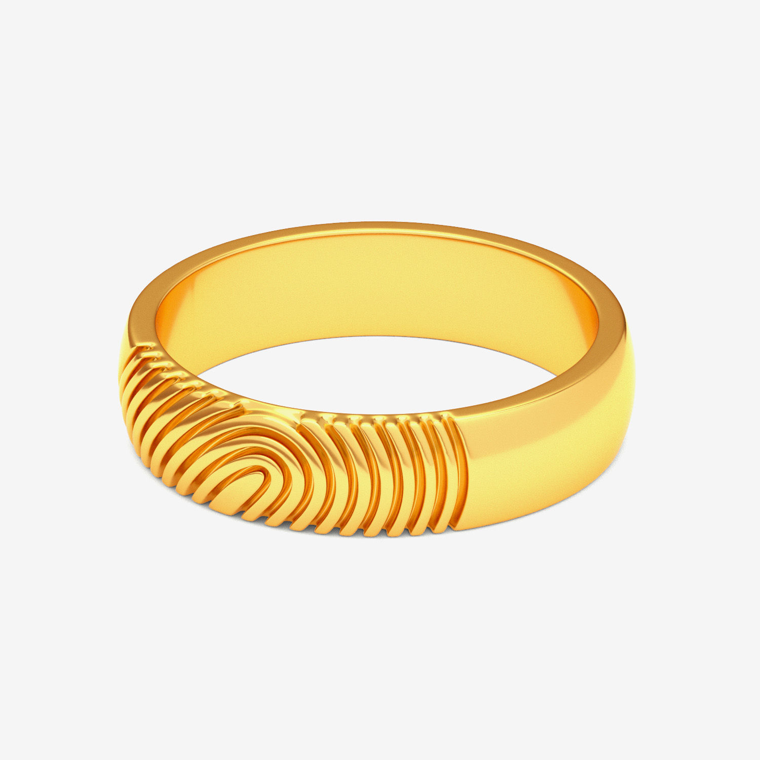 Gold Finger Print Ring alternate view 3