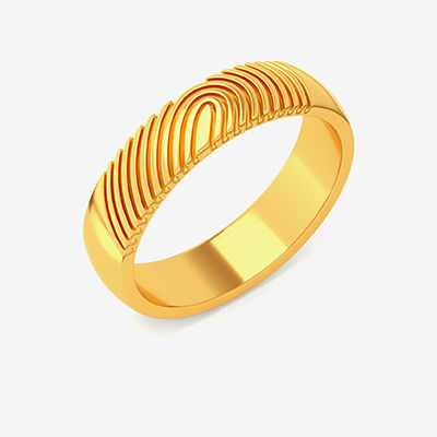 Gold Finger Print Ring alternate view 1