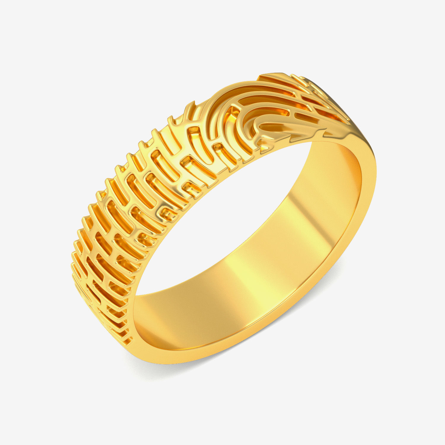 Fingerprint Gold Ring