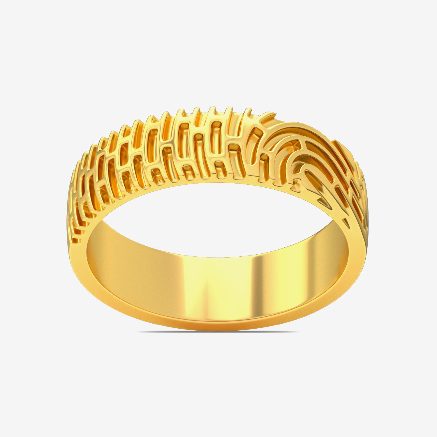 Fingerprint Gold Ring alternate view 2