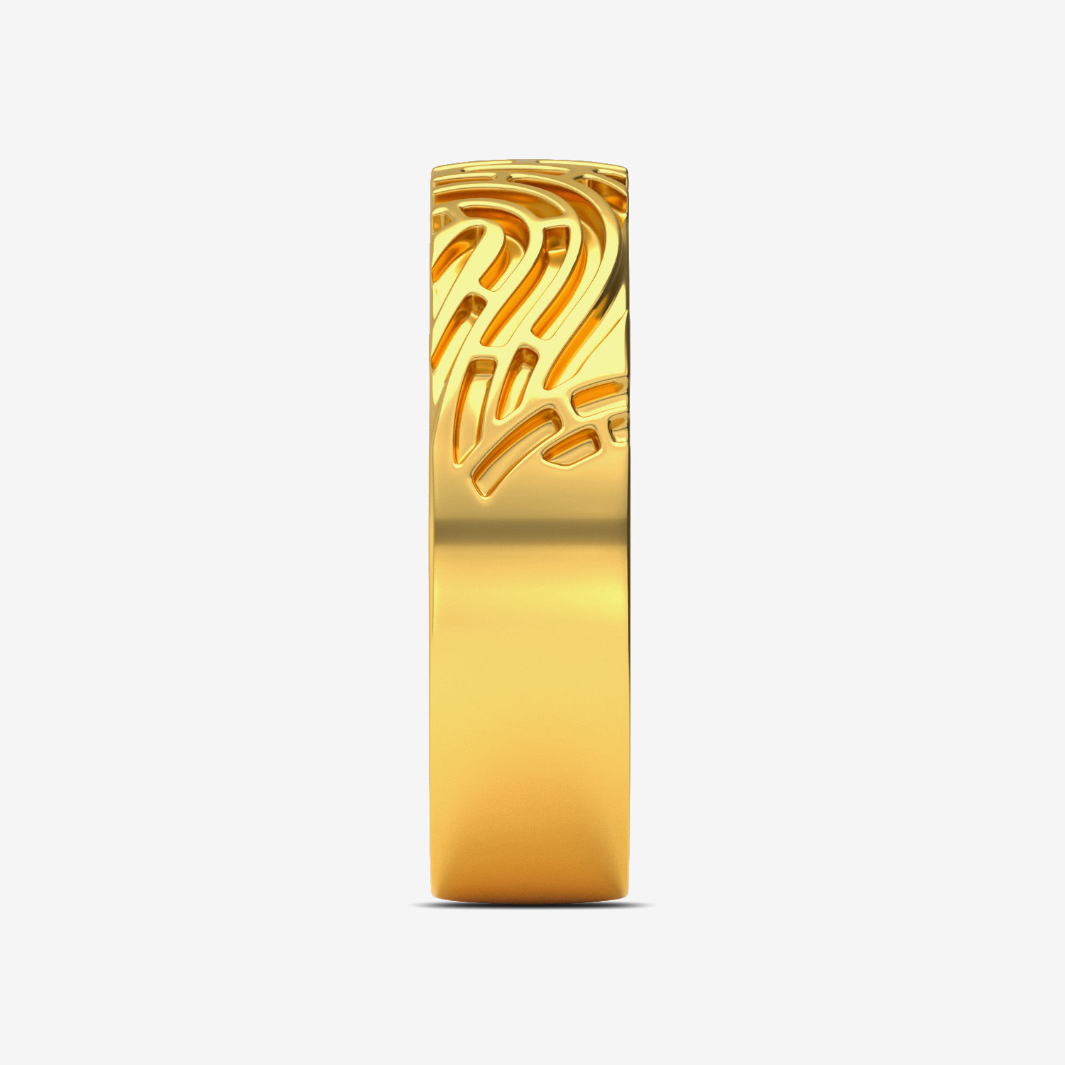 Fingerprint Gold Ring image