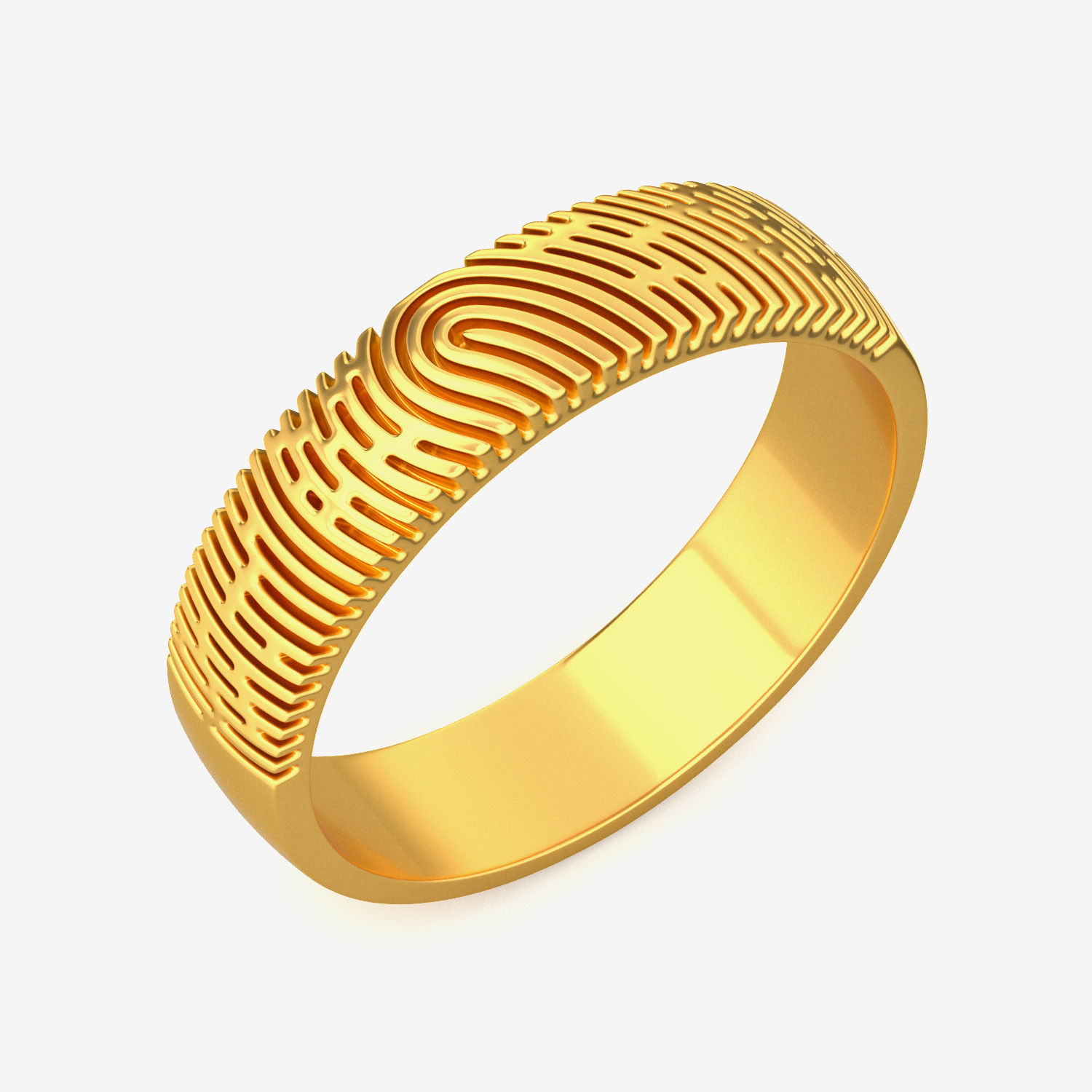 Intricate Gold Finger Print Ring