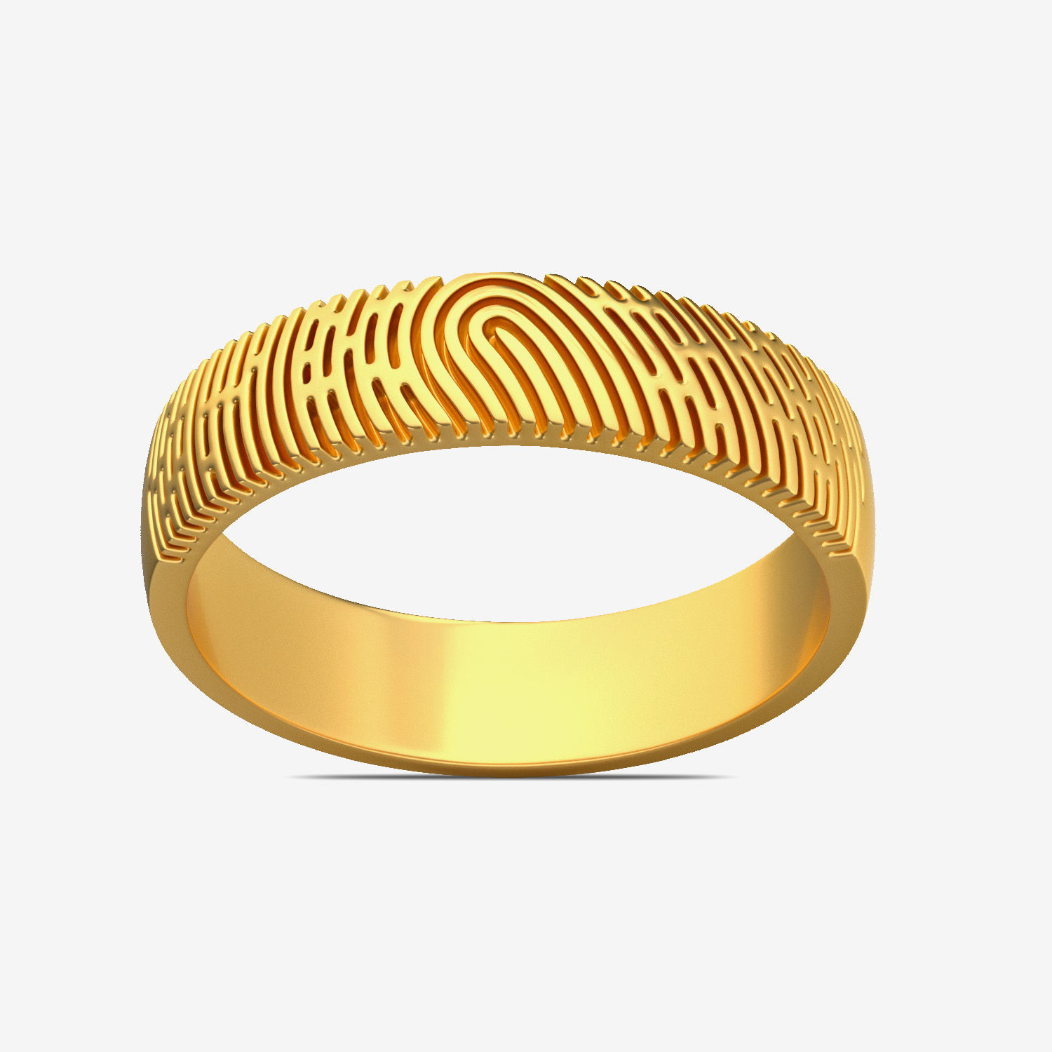 Intricate Gold Finger Print Ring alternate view 2