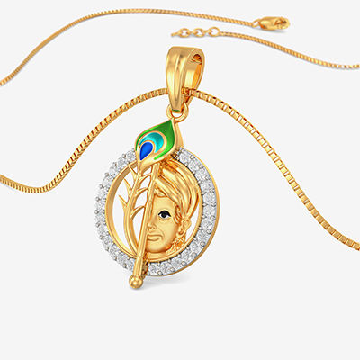 Lord Krishna Gold Pendant