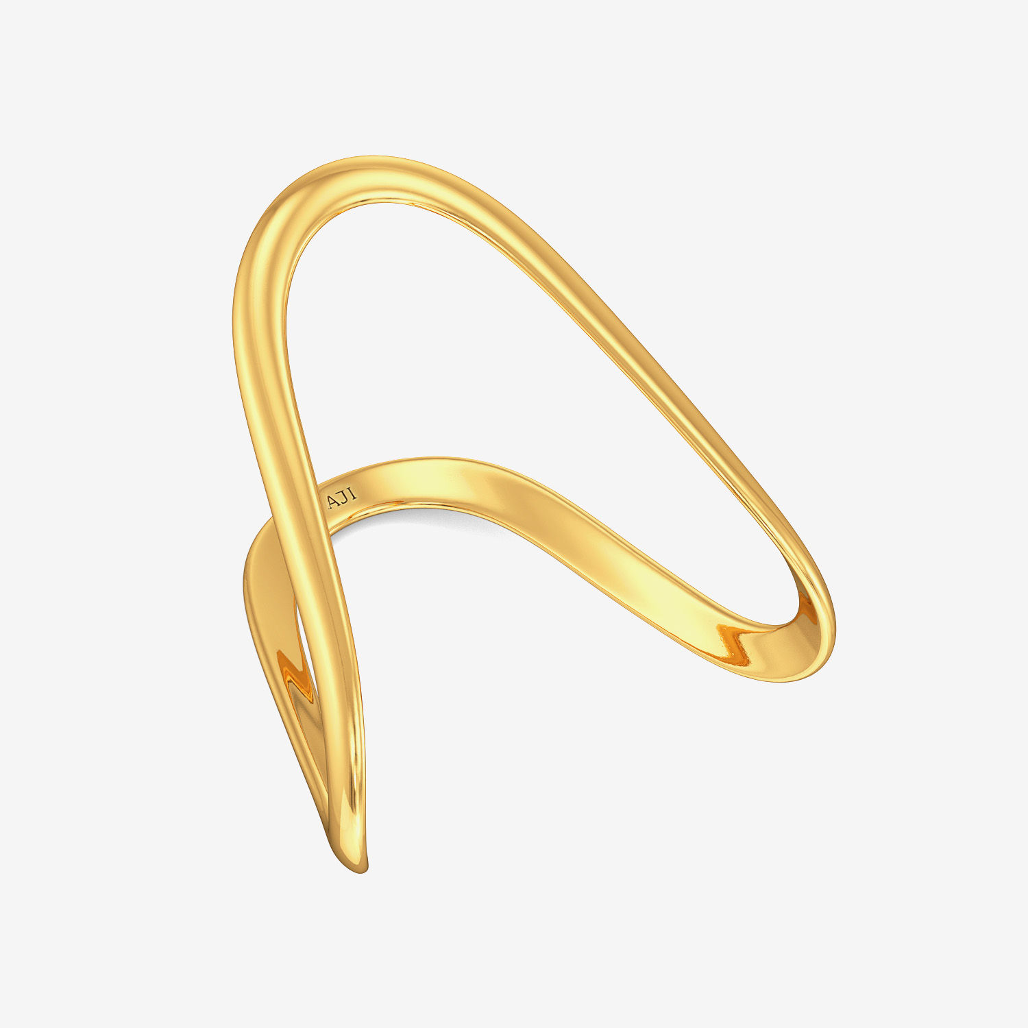 Gold V Shaped Dainty Designer Ring