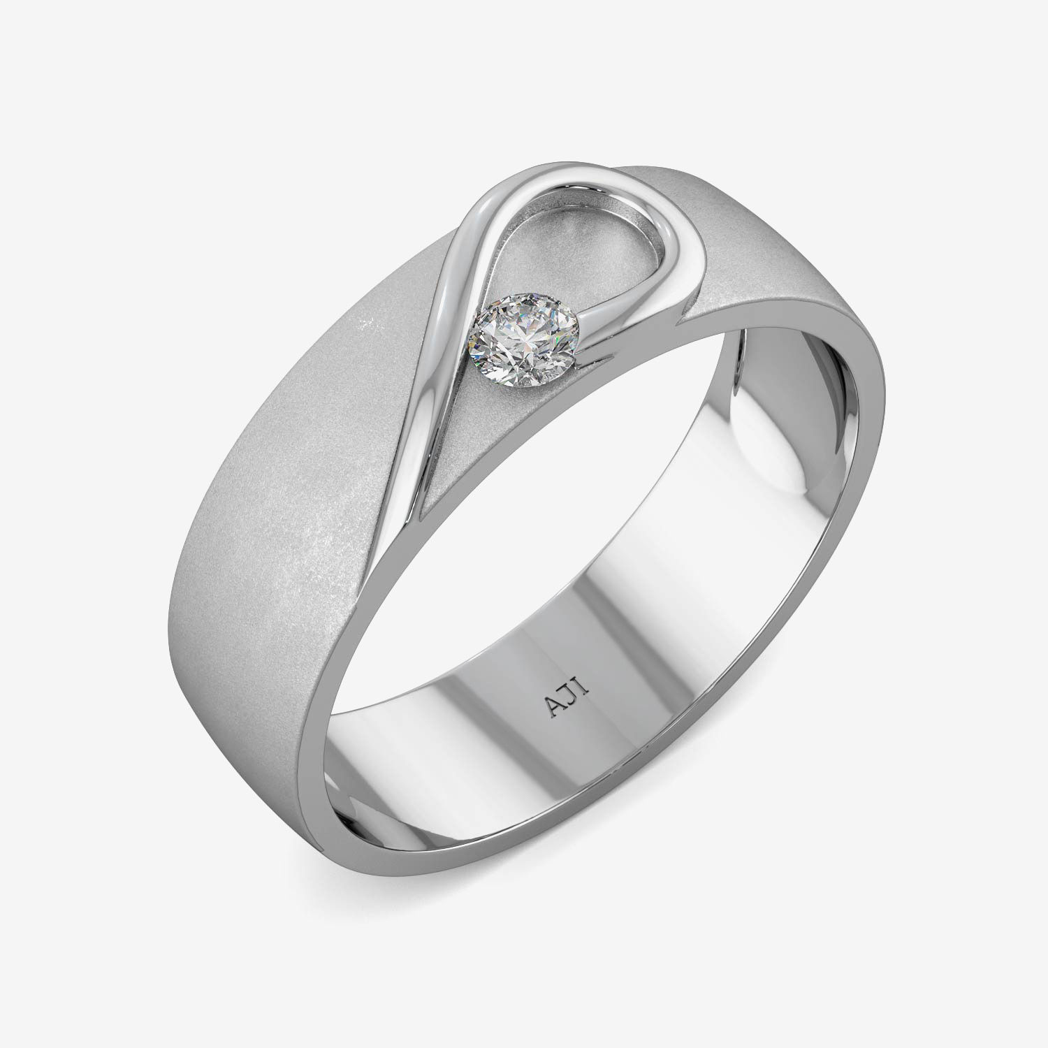 Gleaming Bandy Platinum Ring