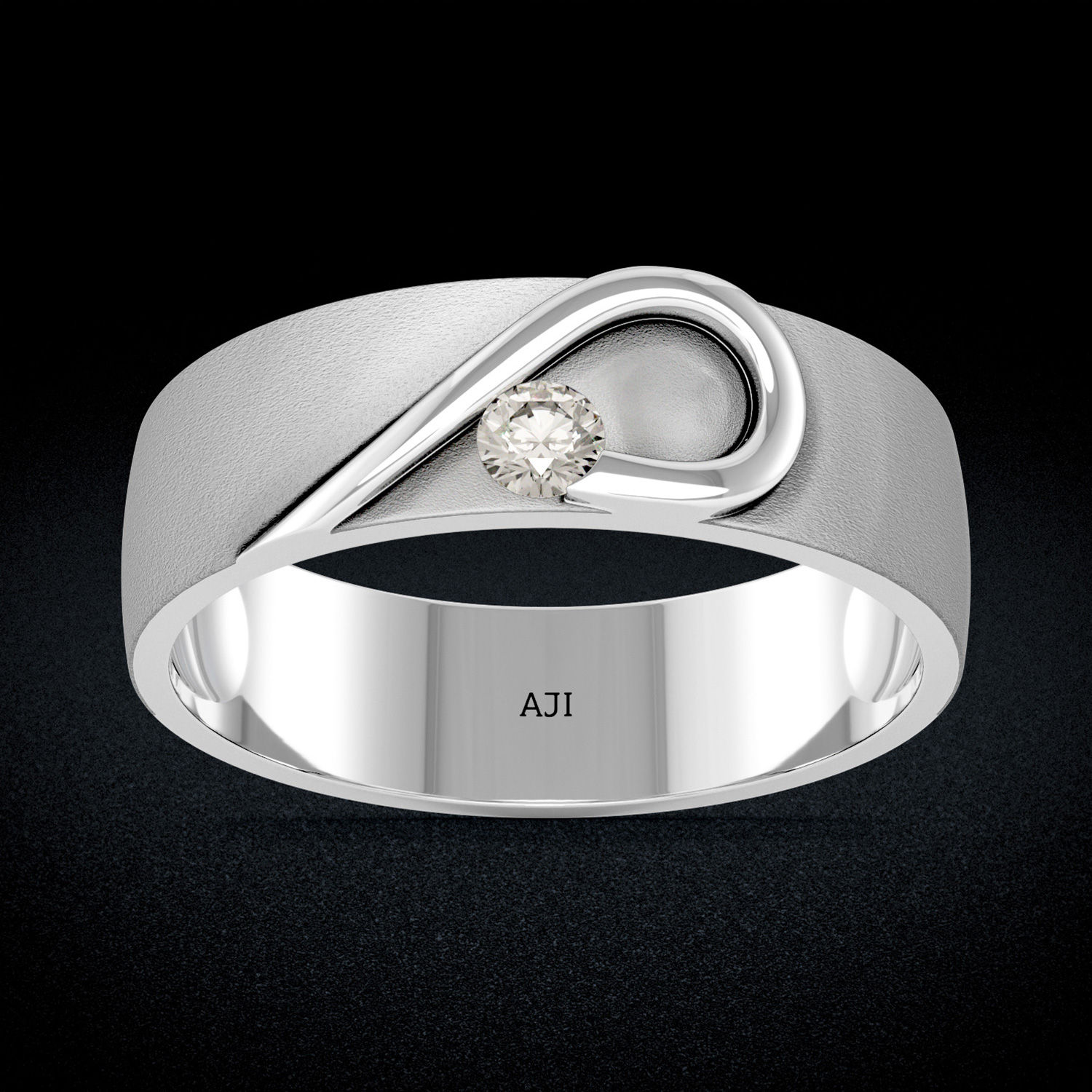 Gleaming Bandy Platinum Ring image