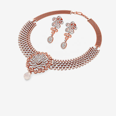 Uncut Diamond Necklace Sets Joyalukkas Gold Necklace Joyalukkas