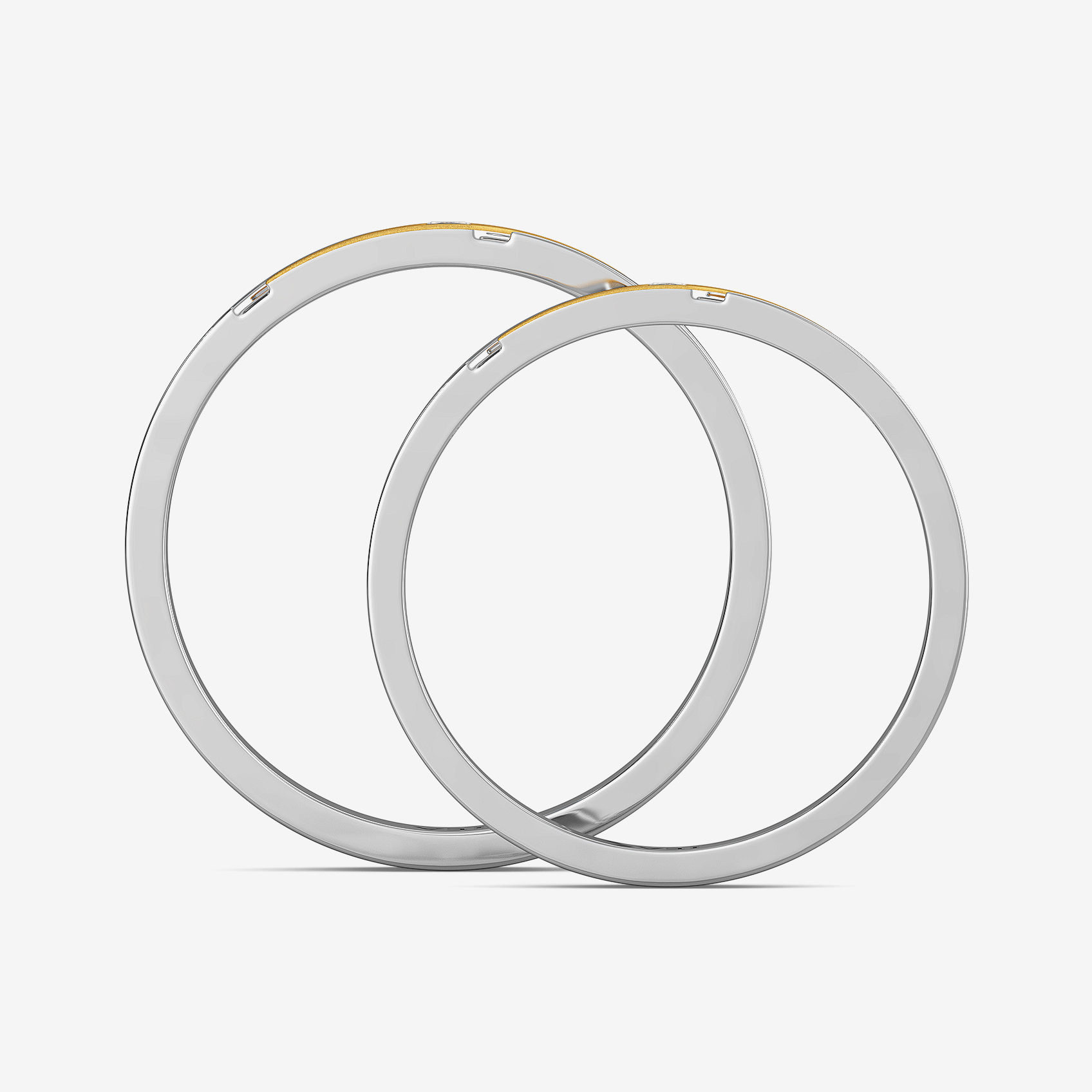 Diagonal Gold Elegance Diamond Ring Combo alternate view 2