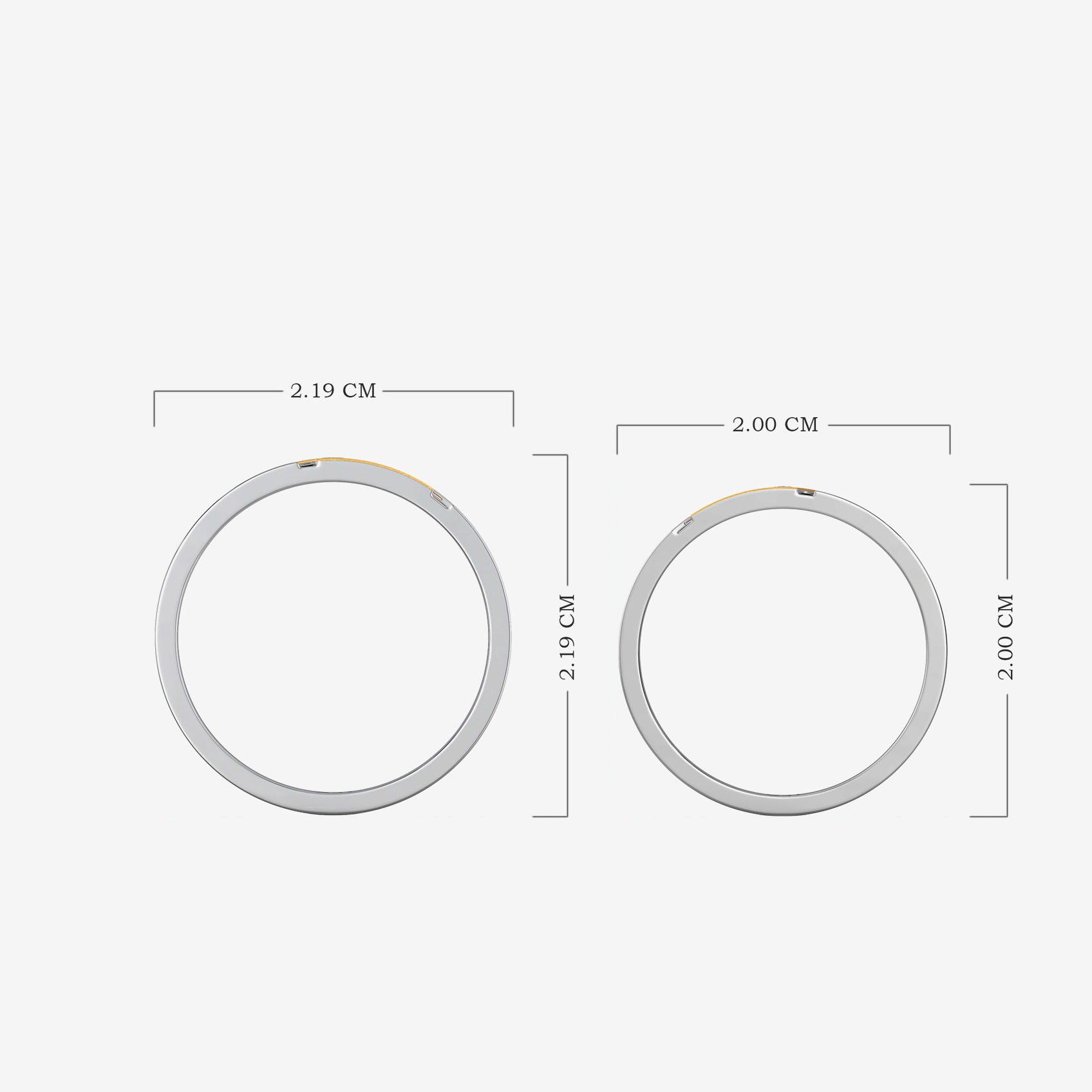 Diagonal Gold Elegance Diamond Ring Combo alternate view 3