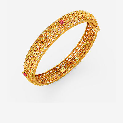 Buy Novel Gold Bangles (DS1300046438) Online from Joyalukkas