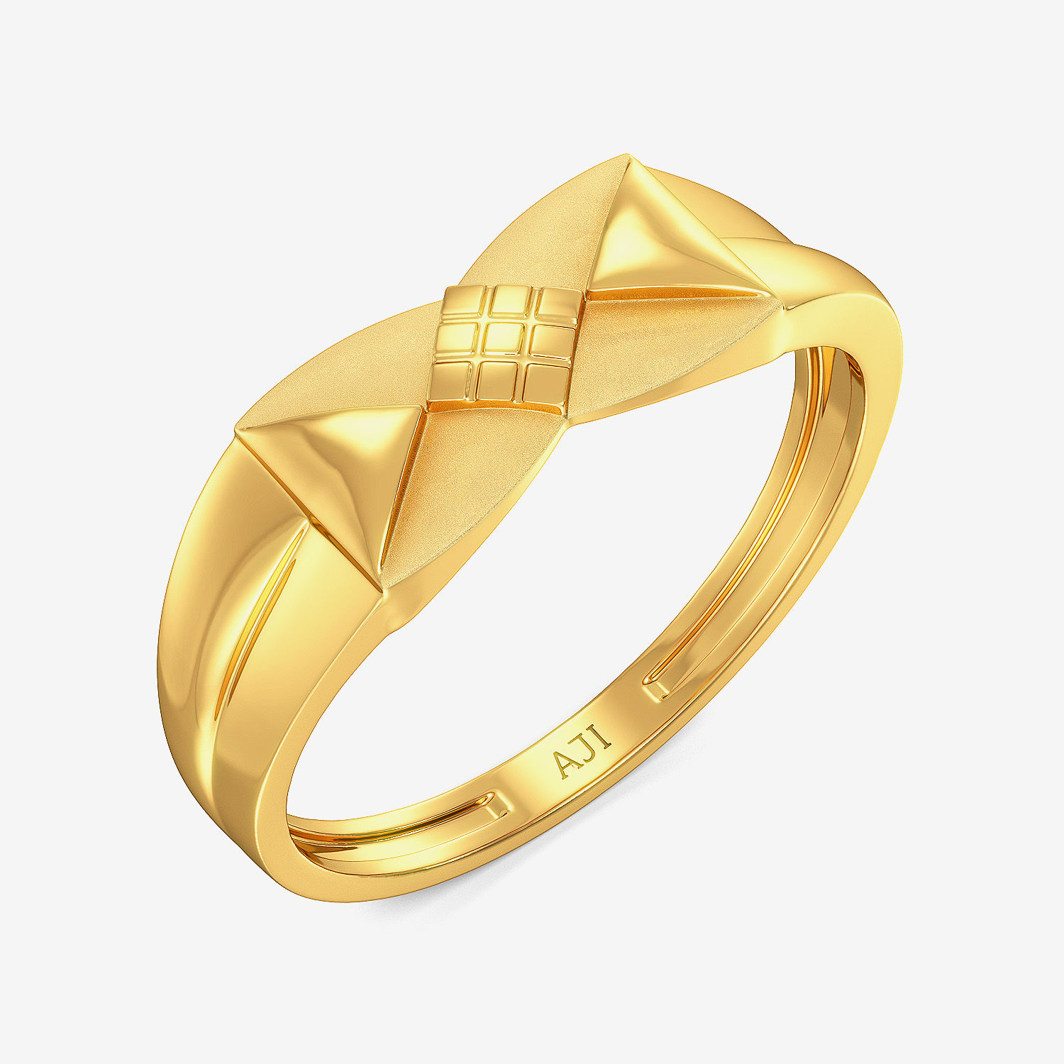 Smart Designer Mens Gold Ring