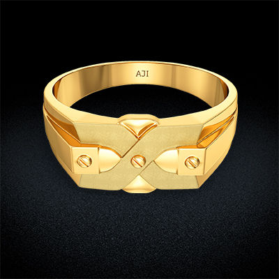 Bold And Masculine Designer Gold Rings alternate view 2