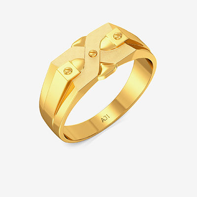 Bold And Masculine Designer Gold Rings alternate view 1