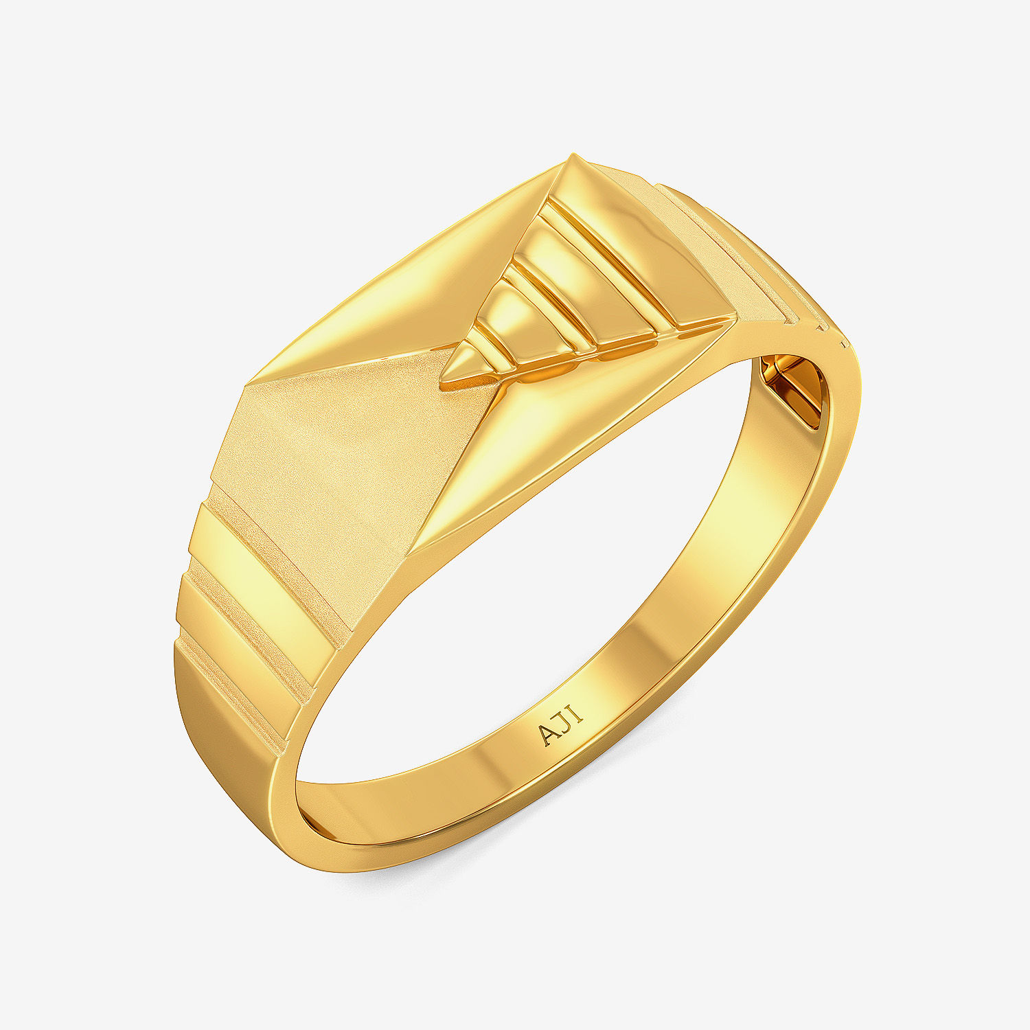 Mature Masculine Designer Gold Rings