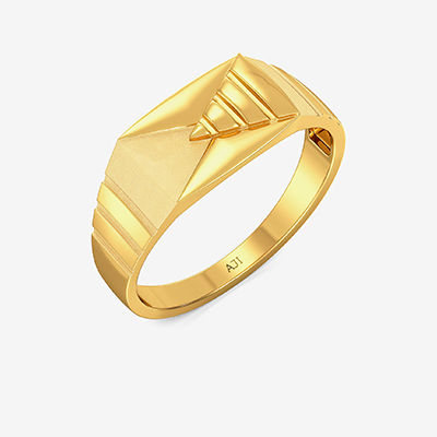 Mature Masculine Designer Gold Rings alternate view 1