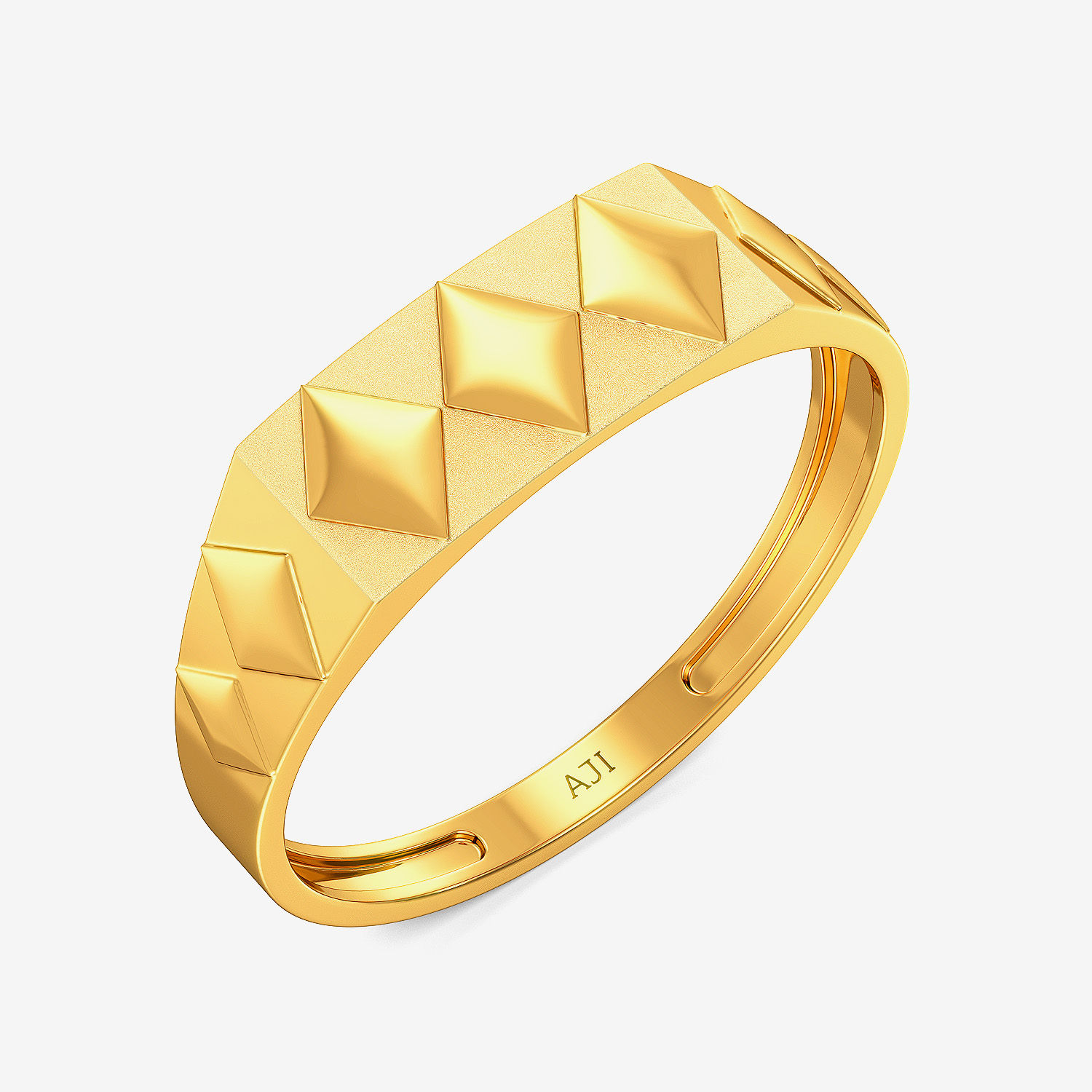 Rocking Macho Designer Mens Gold Ring