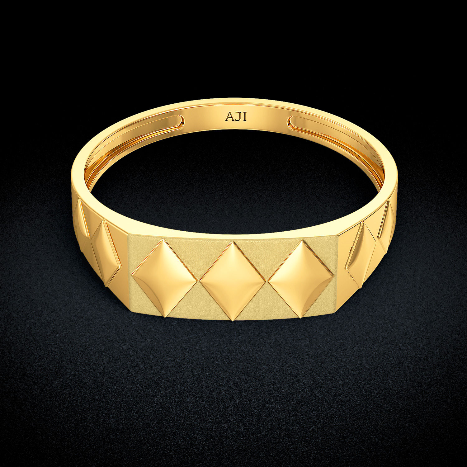 Rocking Macho Designer Mens Gold Ring image