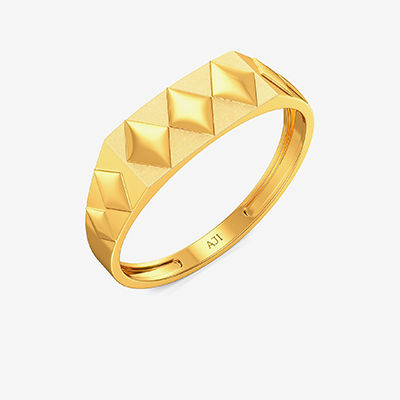 Rocking Macho Designer Mens Gold Ring alternate view 1