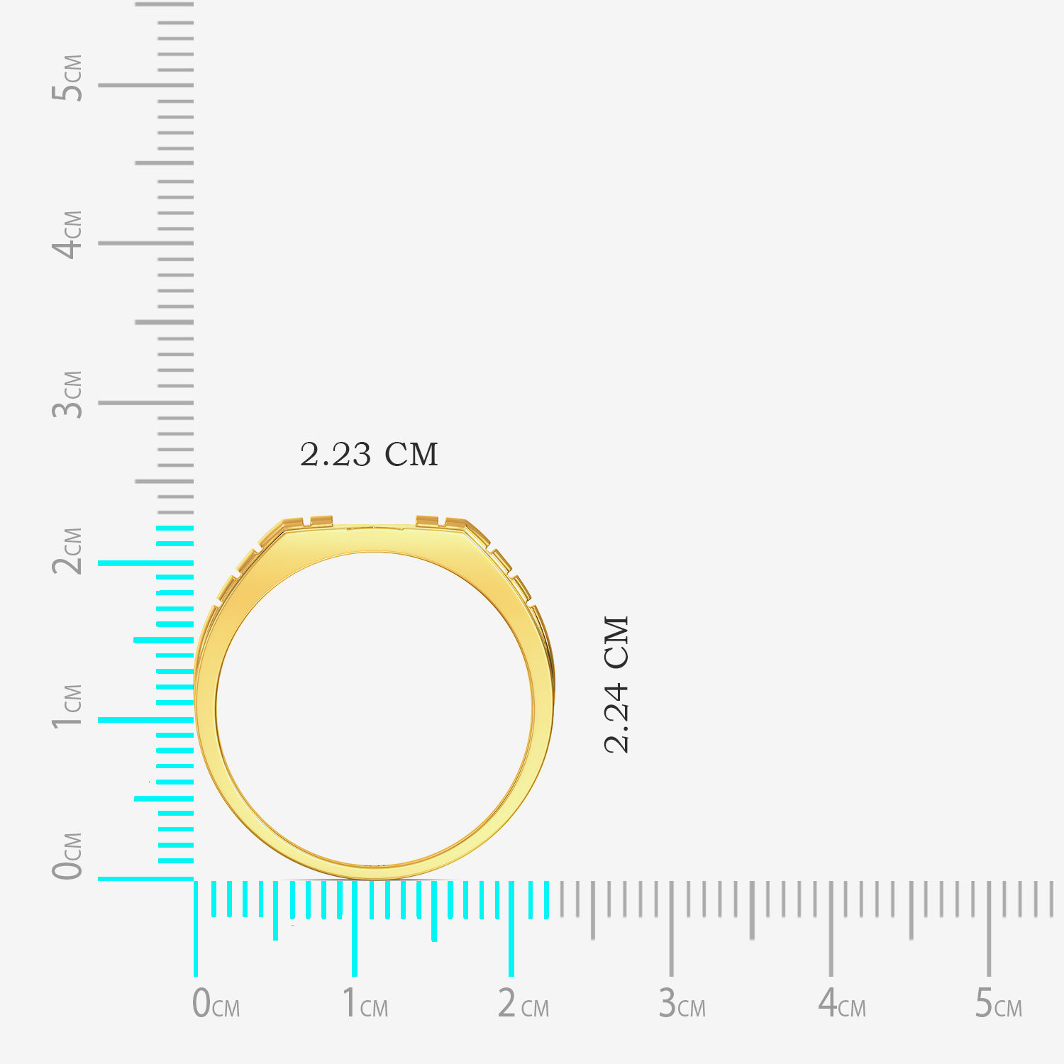 Rocking Macho Mens Gold Ring alternate view 3