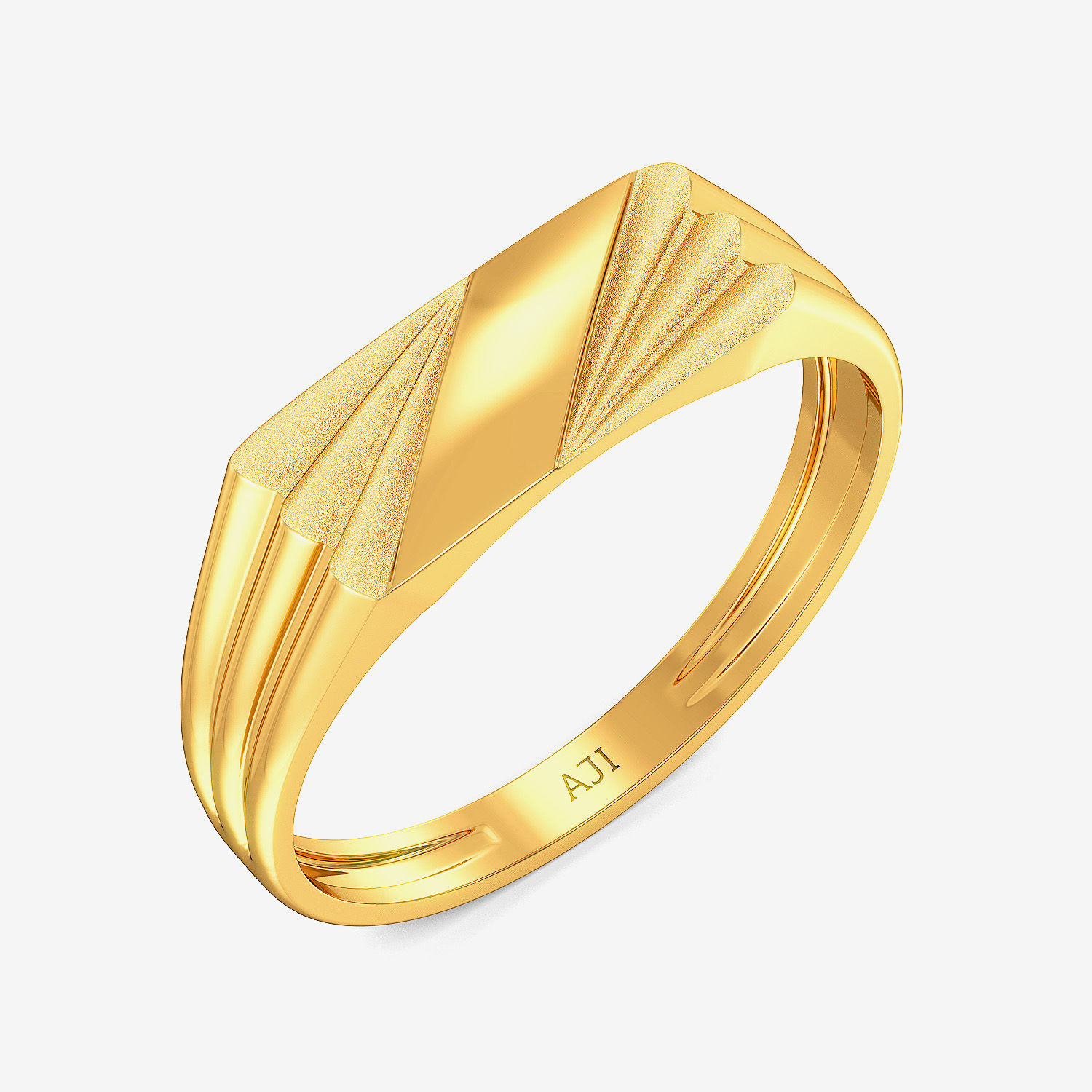 Rough Dazzling Mens Gold Ring