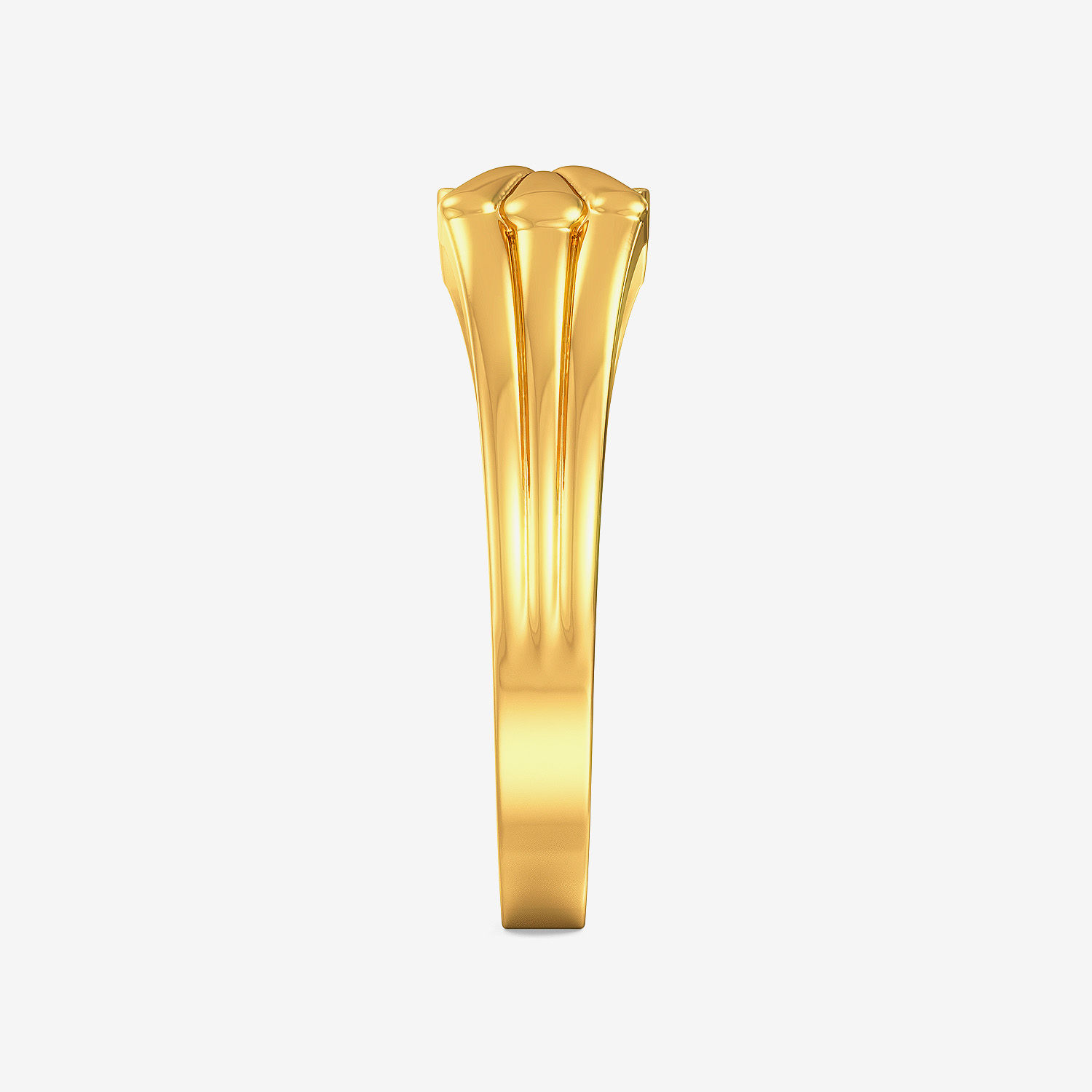Stylish Bold Designer Mens Gold Ring alternate view 3