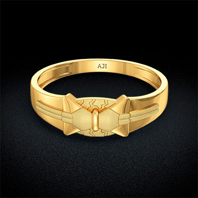 Freaky Macho Mens Gold Ring alternate view 2
