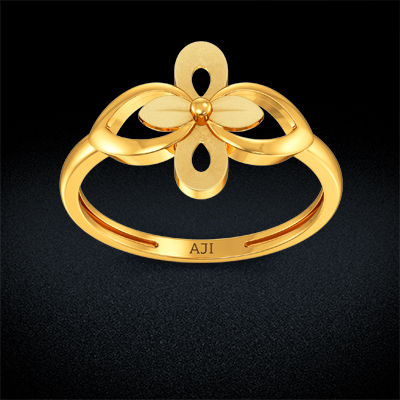 Flowered Gold Ring alternate view 2
