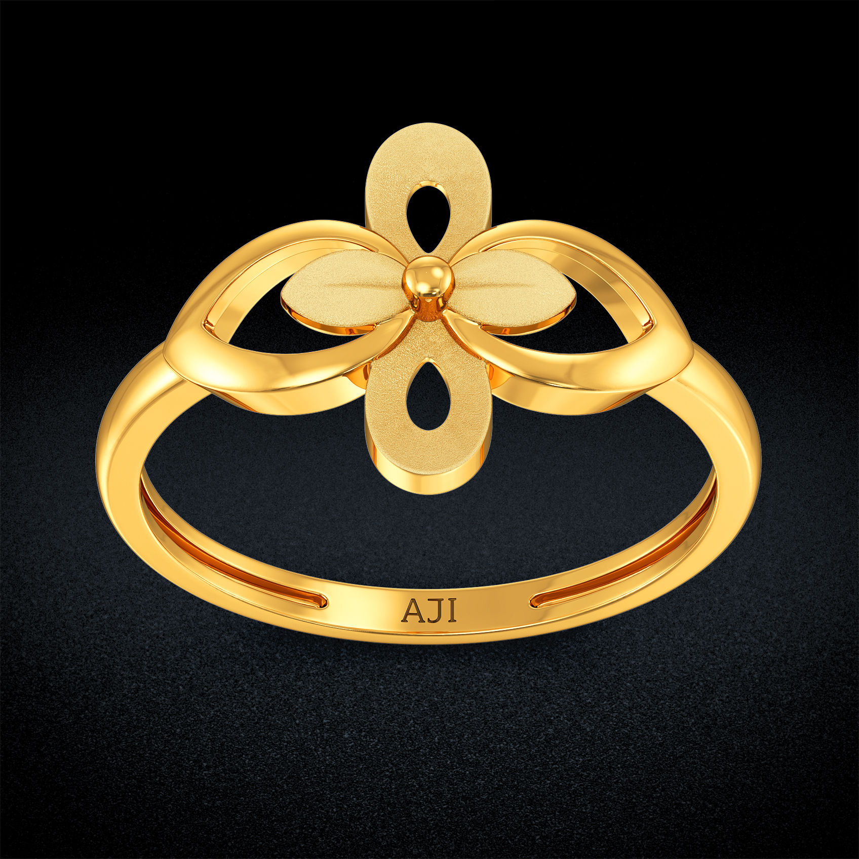 Flowered Gold Ring image