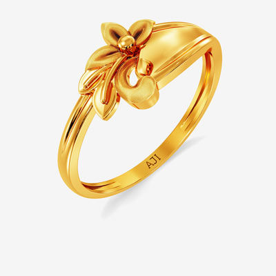 Flowery Gold Ring alternate view 1