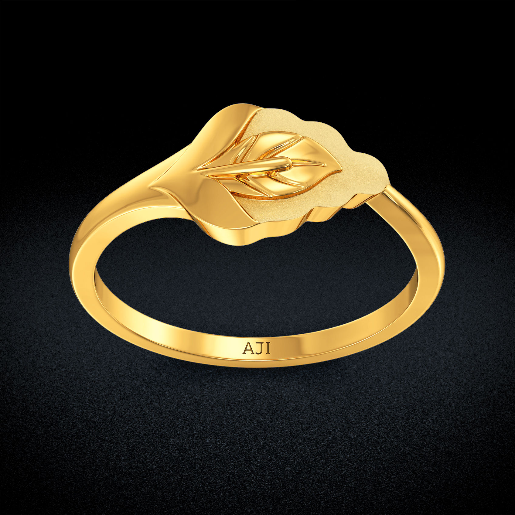 Frond Gold Ring image