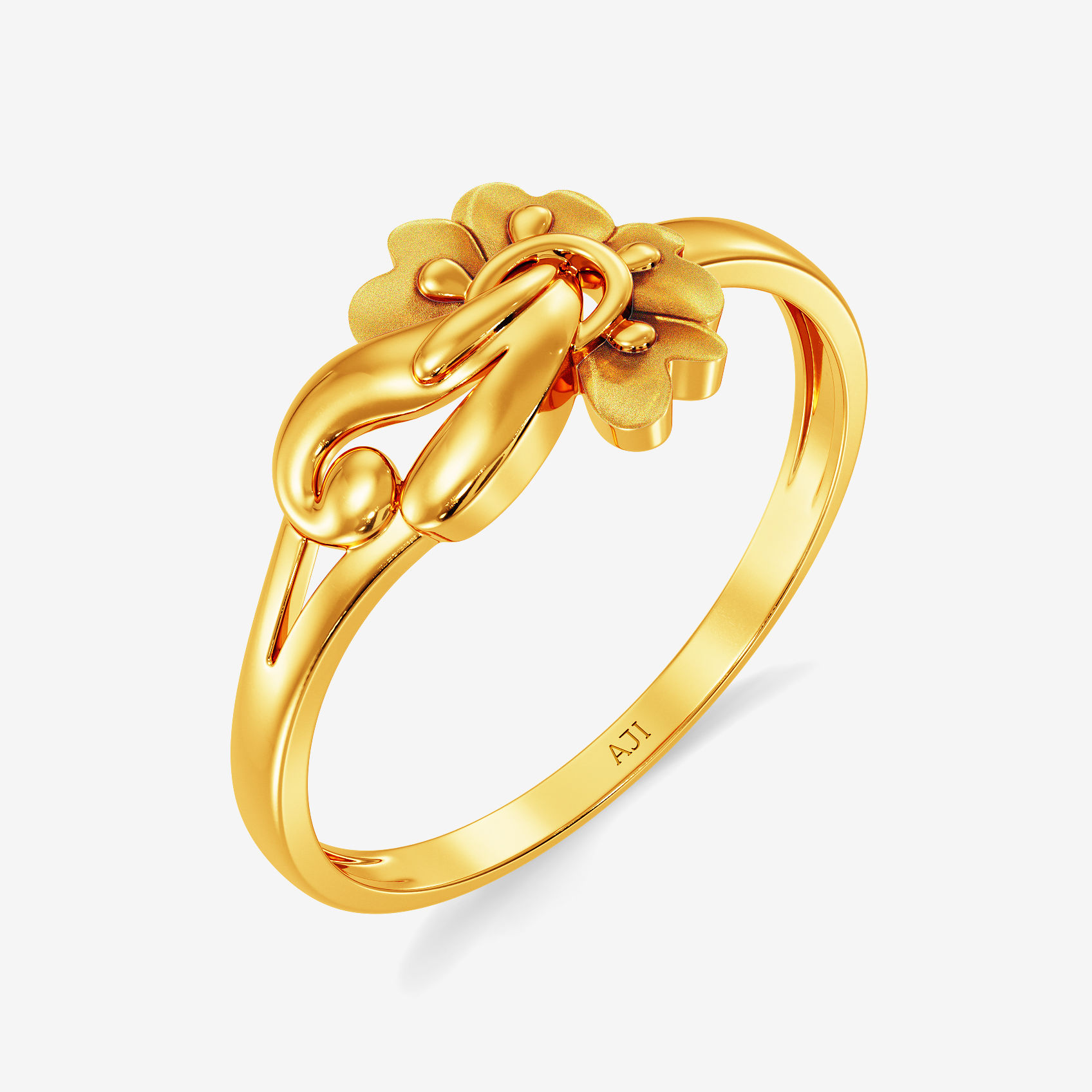 Petal Inspired Gold Ring