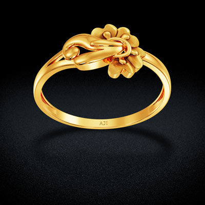Petal Inspired Gold Ring alternate view 2