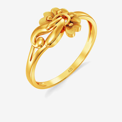 Petal Inspired Gold Ring alternate view 1