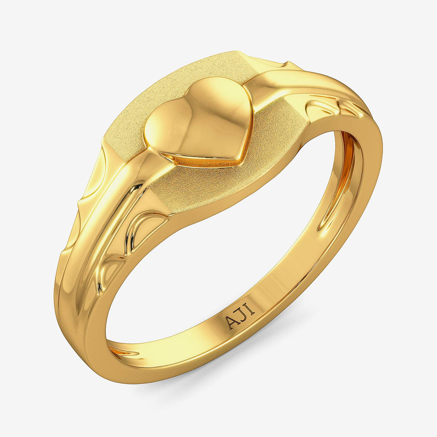 Cute Heart Kids Gold Ring