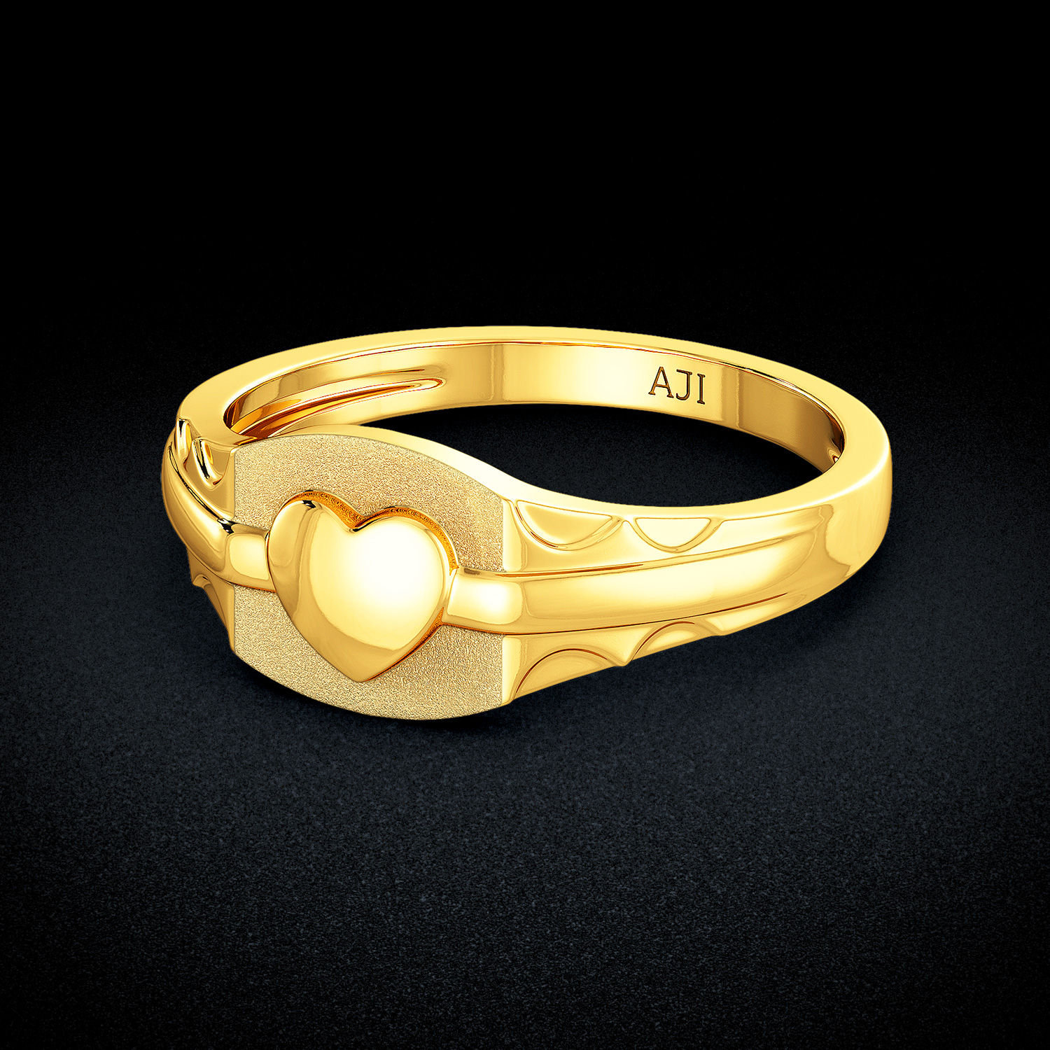Cute Heart Kids Gold Ring image
