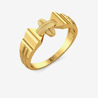 Pretty Cross Kids Gold Ring alternate view 1