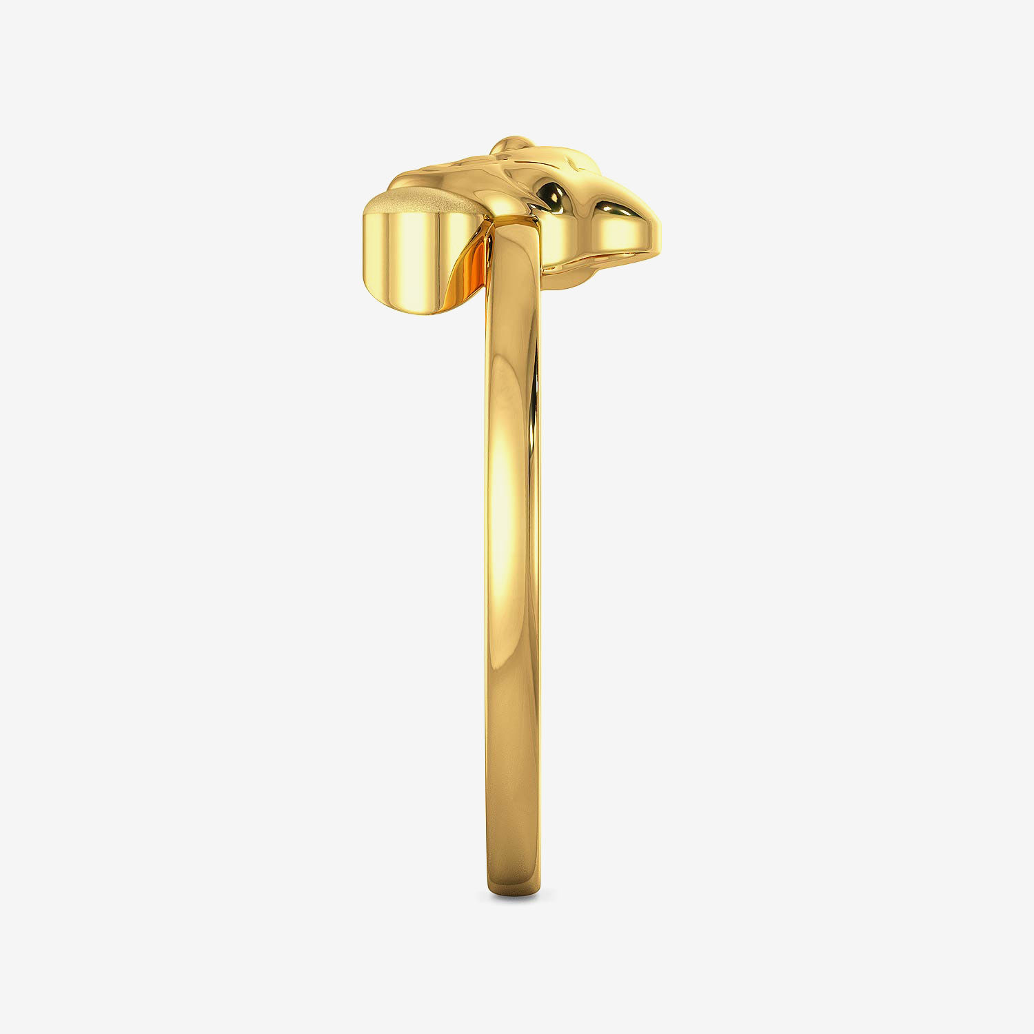 Ele Face Stylish Kids Gold Ring image