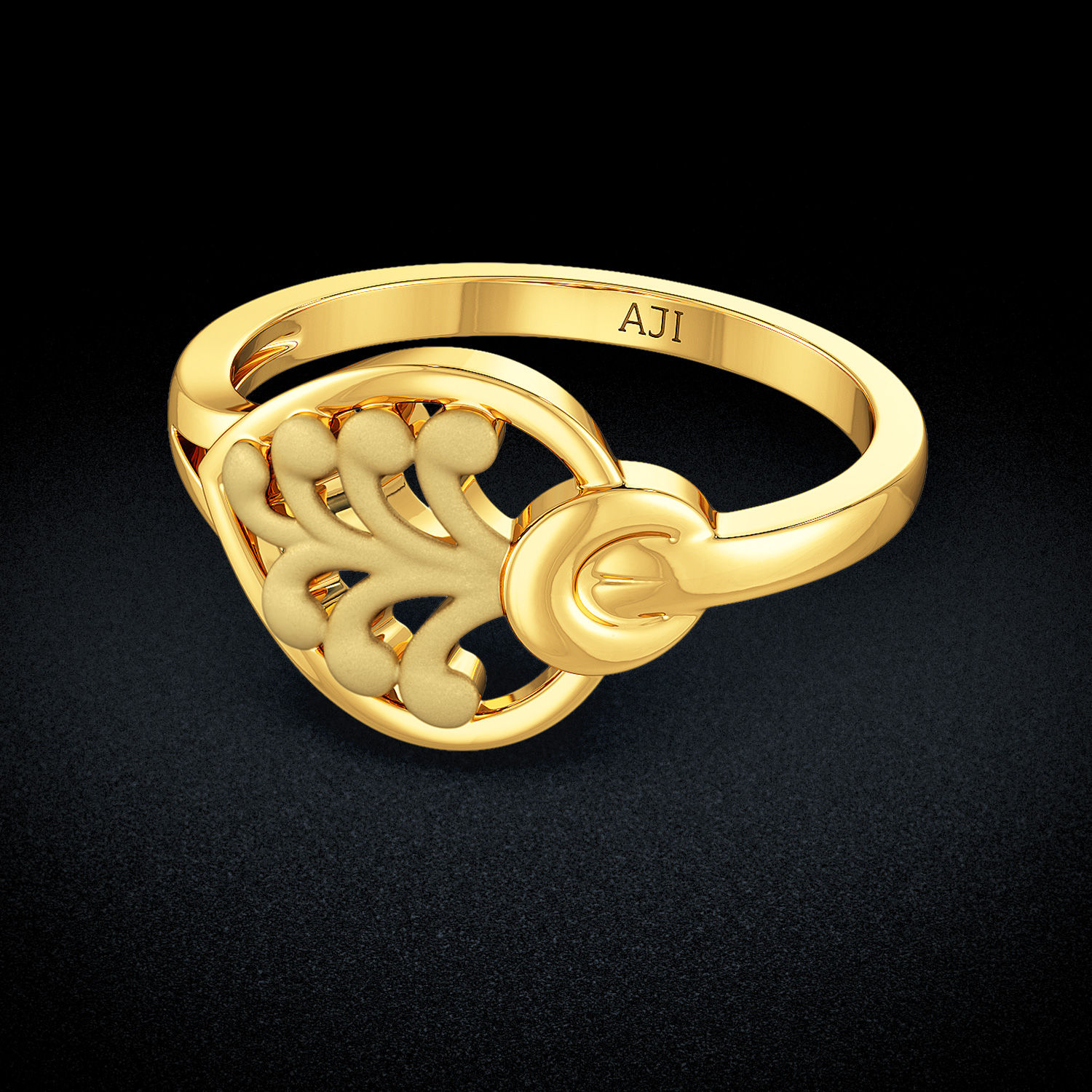 Pretty Leaflet Kids Gold Ring image