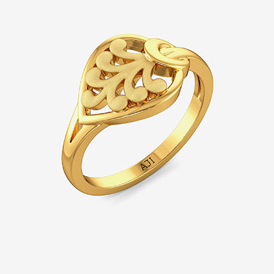 Pretty Leaflet Kids Gold Ring alternate view 1