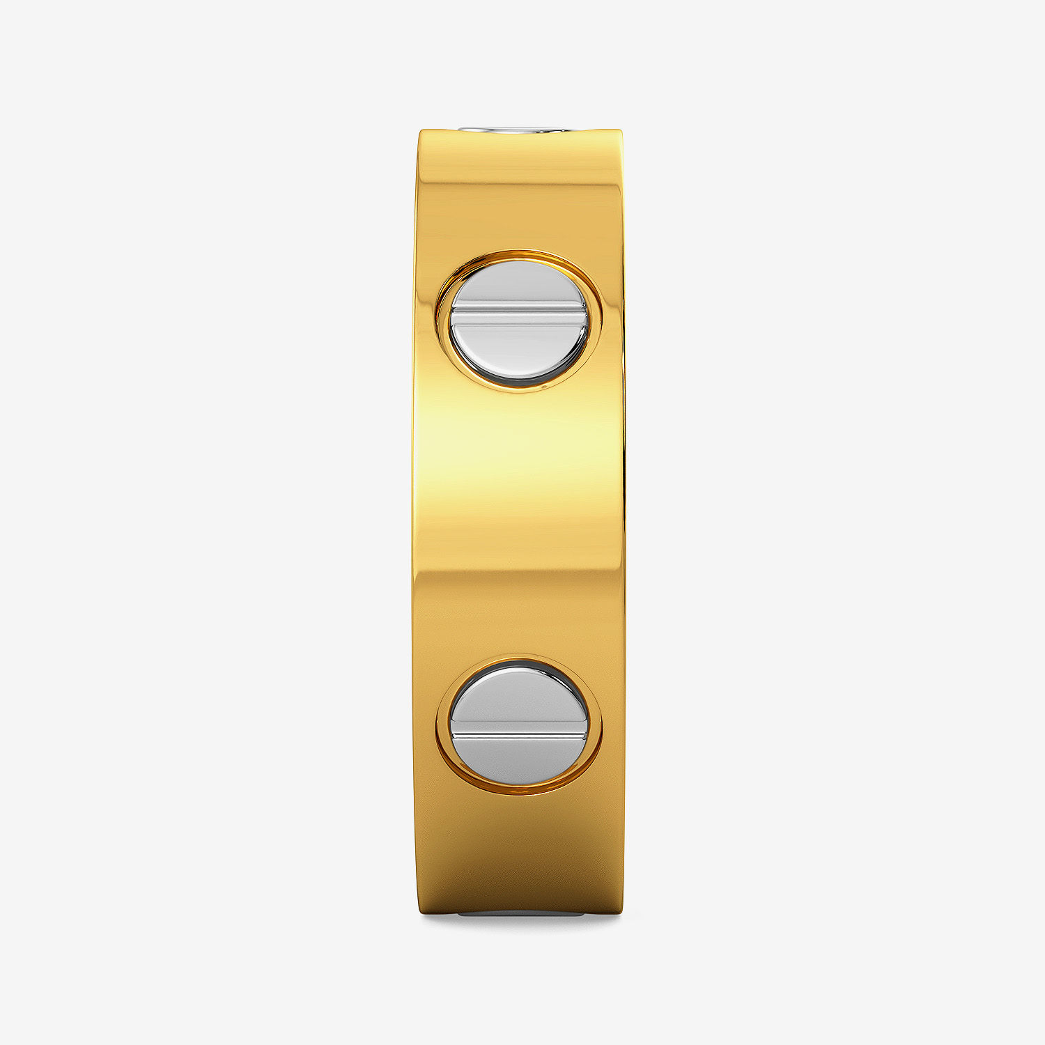 Sensual Screwy Pattern Mens Gold Ring image