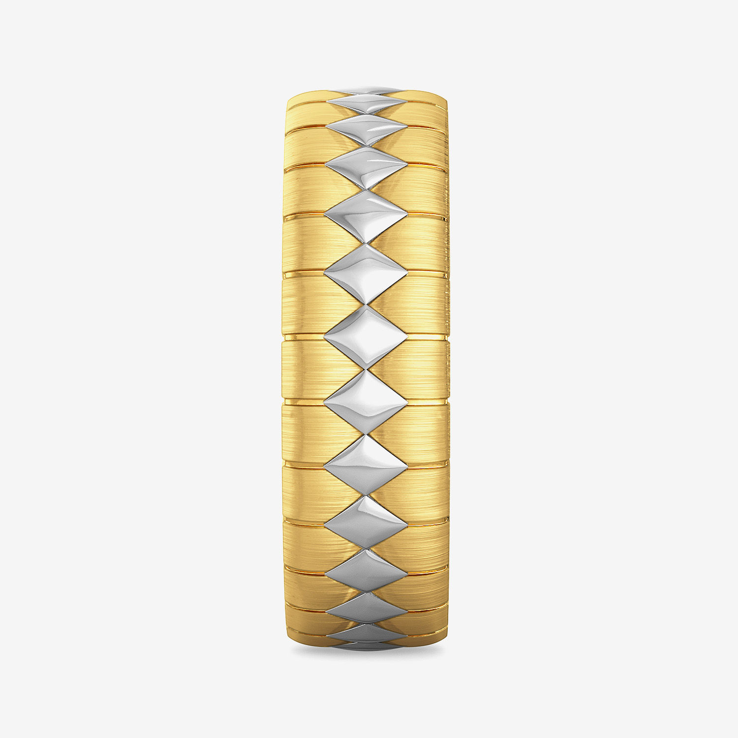 Stylish Snake Skin Mens Gold Ring image