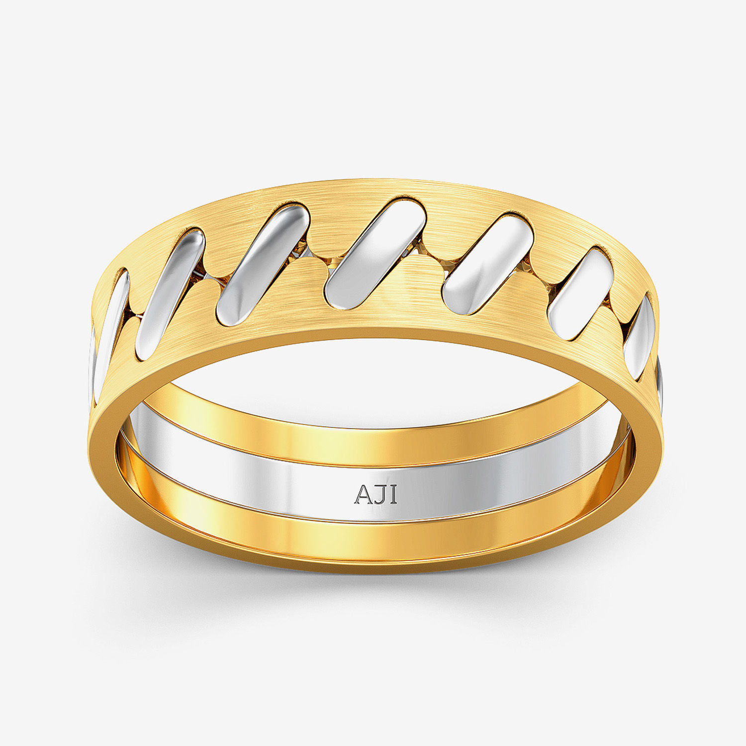 Slant Sequence Gold Ring alternate view 2