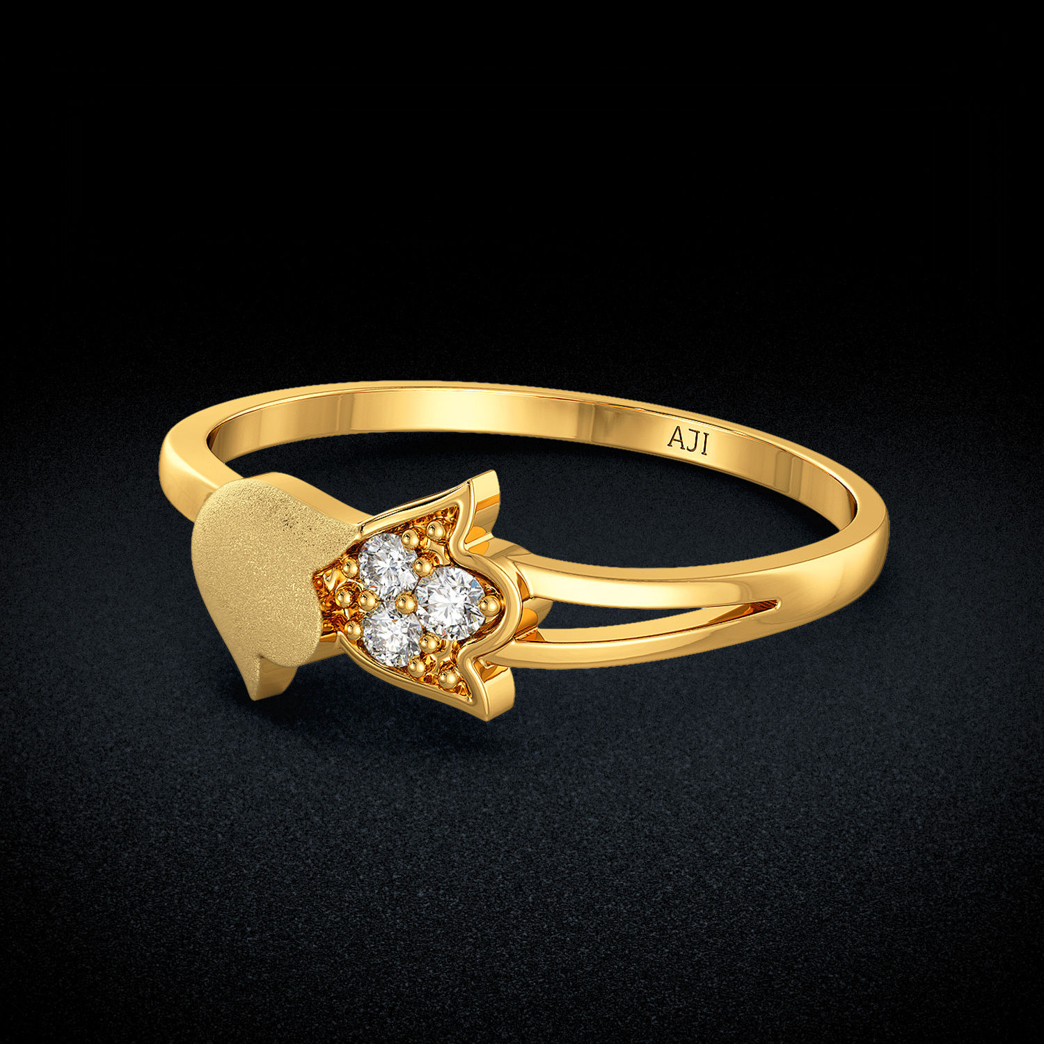 Gleaming Tulip Kids Gold Ring image