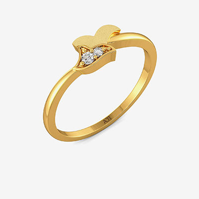 Shiny Floret Kids Gold Ring alternate view 1