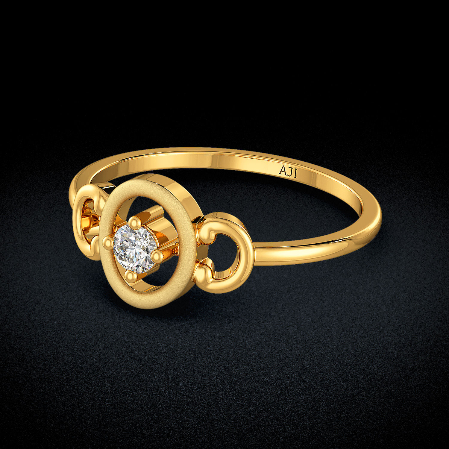 Delicate Stylish Round Kids Gold Ring image