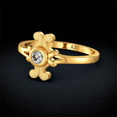 Dainty Frail Kids Gold Ring alternate view 2