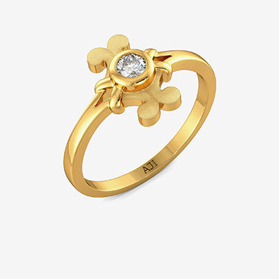 Dainty Frail Kids Gold Ring alternate view 1